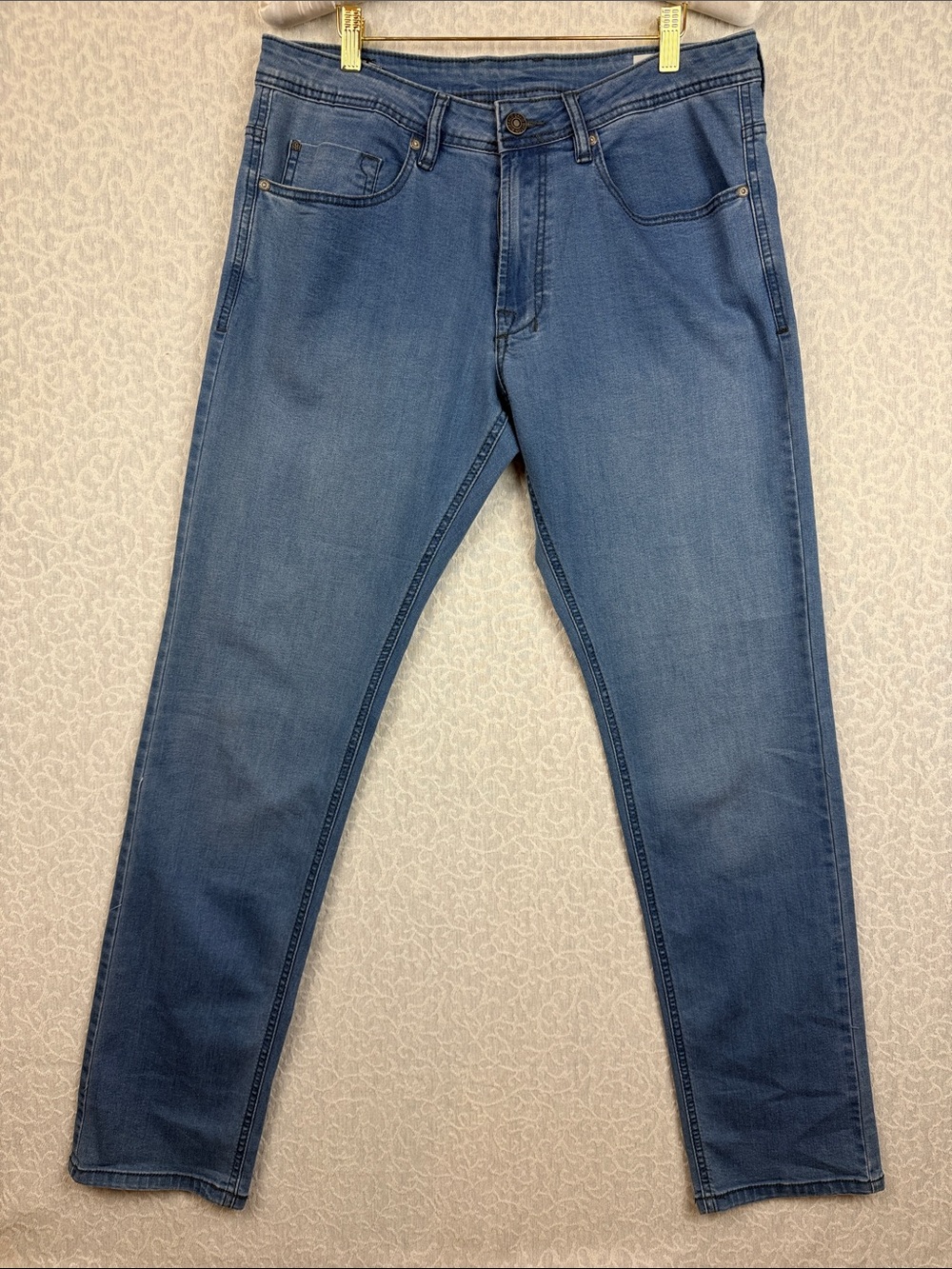 Buffalo David Bitton Axel Blue Jean Denim Slim Stretch 5 Pockets Size 34x34"